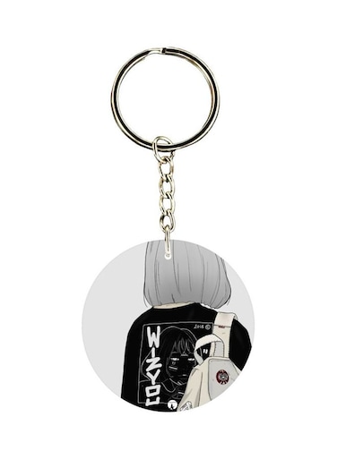 Girl Back Printed Keychain