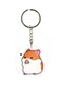 Double Sided Cute Hamster Printed Keychain