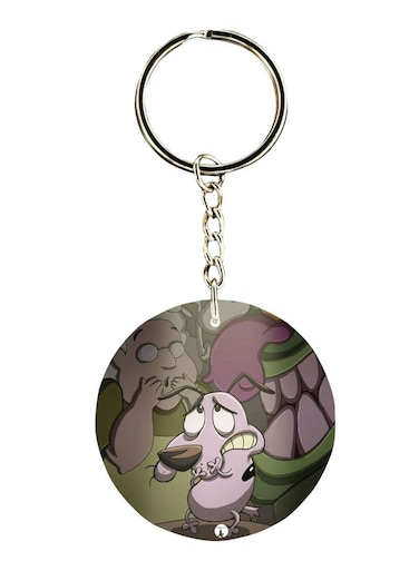 Courage The Cowardly Dog Printed Keychain