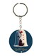 Double Sided Beauty And The Beast Printed Keychain