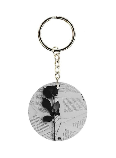 Rose Printed Pocket Keychain