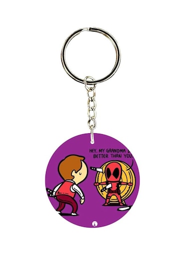 Dead Pool Printed Keychain