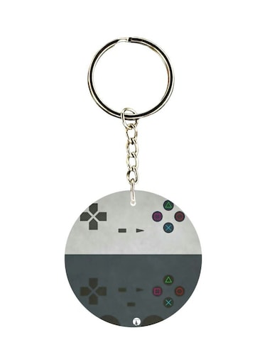Double Sided Controller Buttons Printed Keychain