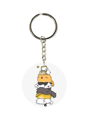 Cats Printed Key Chain