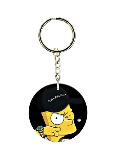 Double Sided Cartoon Printed Keychain