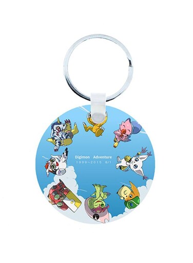 The Digimon Anime Wooden Keychain