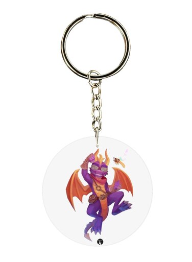 Double Sided Spyro Printed Keychain