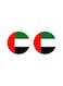 2 PC UAE FLAG ROUND PIN BADGE DUBAI