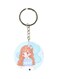 Girl Printed Double Sided Keychain