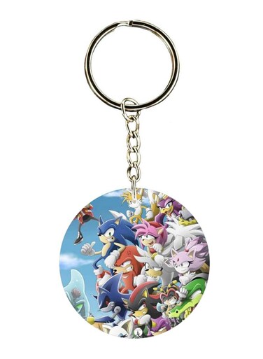 Double Sided Sonic Printed Keychain