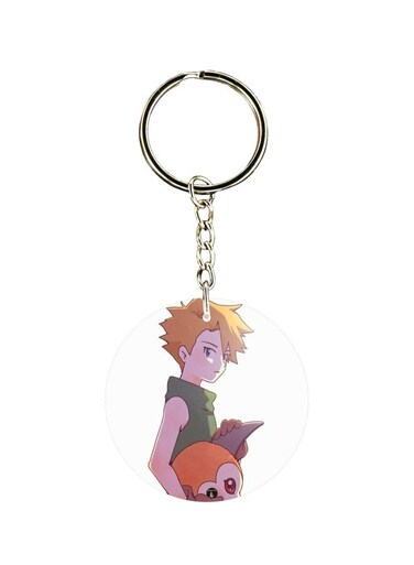 Anime Digimon Double Side Printed Plastic Keychain