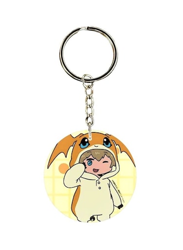Anime Digimon Double Side Printed Keychain