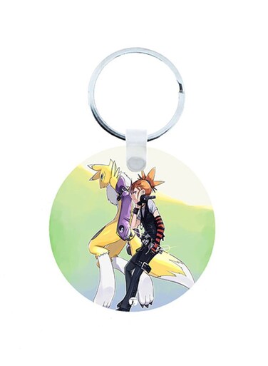 Digimon Anime Wooden Keychain
