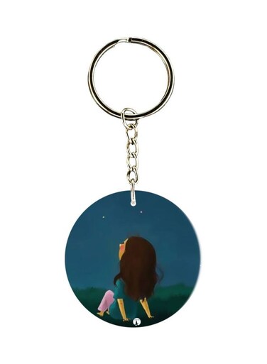 Cartoon Printed Double Sided Keychain