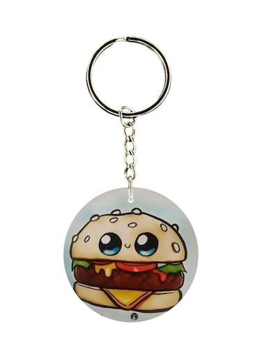 Burger Printed Keychain