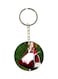 Girl With A Basket Printed Keychain