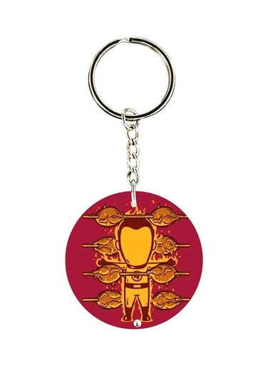 Human Torch Printed Plastic Keychain
