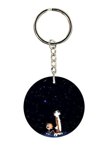 Calvin And Hobbes Printed Keychain