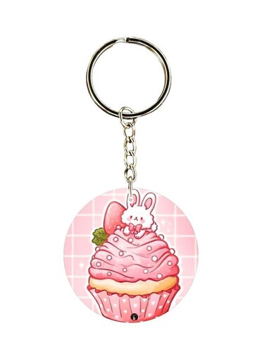 Cupcake Printed Keychain