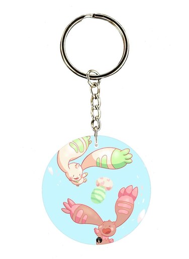 Anime Digimon Double Side Printed Keychain