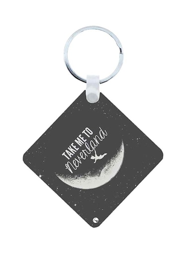 English Phrases Printed Wooden Keychain