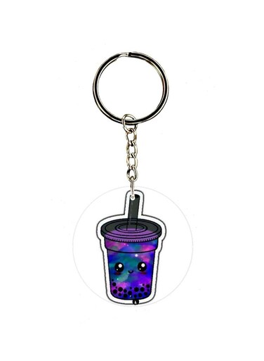 Cartoon Printed Dual Sided Keychain