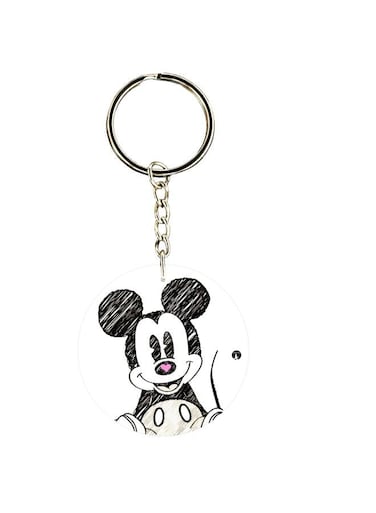 Double Sided Mickey Mouse Printed Keychain