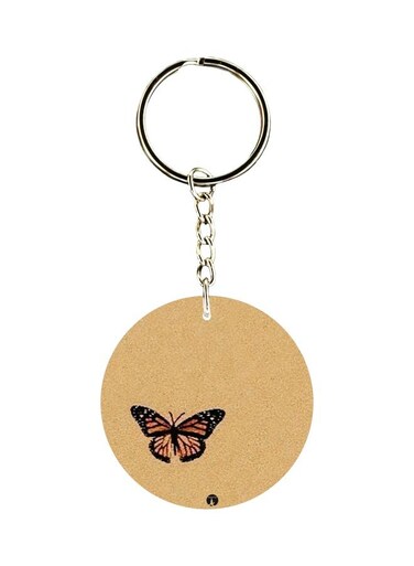 Butterfly Printed Plastic Keychain