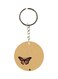 Butterfly Printed Plastic Keychain