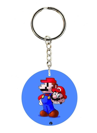 The Video Game Super Mario Printed Keychain