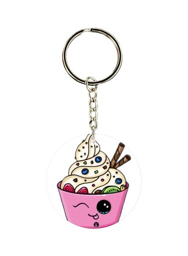 Double Side Ice Cream Printed Keychain