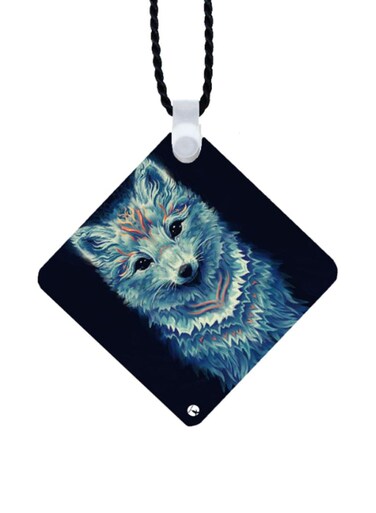 Wolf Printed Car Mirror Pendant