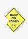 Baby On Board Printed Car Sticker