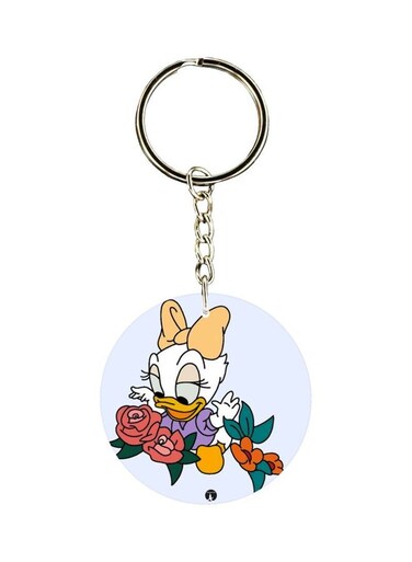 Cartoon Printed Single Sided Pocket Keychain
