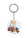 Cartoon Printed Single Sided Pocket Keychain