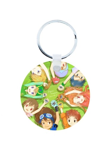 Digimon Anime Wooden Keychain