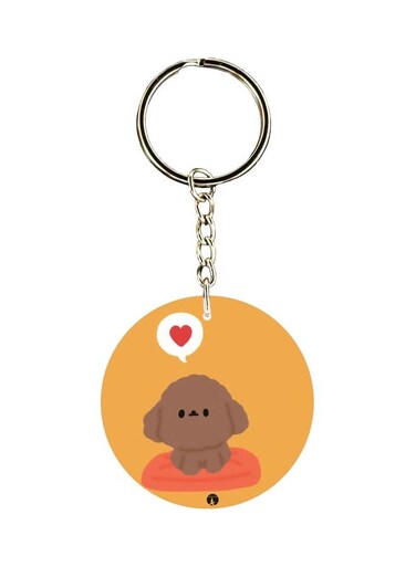 Cartoon Printed Double Sided Keychain
