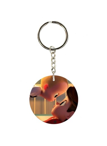 Cartoon Themed Single Sided Keychain