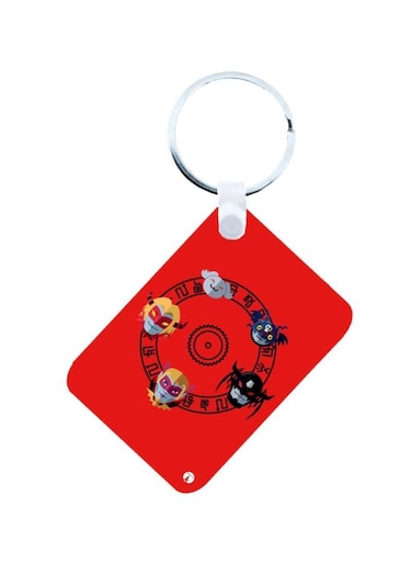 Anime Digimon Printed Keychain Red/Black/Yellow