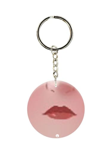 Cartoon Printed Single Sided Pocket Keychain