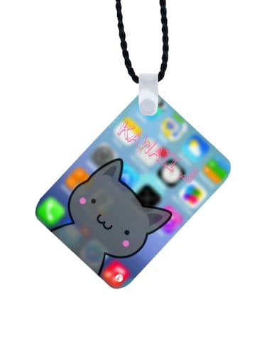 Cat Printed Car Mirror Pendant
