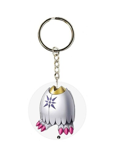 Anime Digimon Double Side Printed Keychain