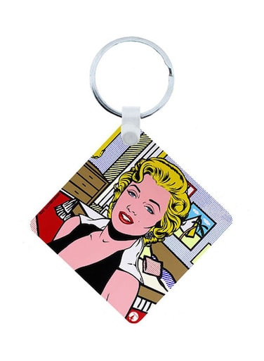 The Pop Art Wooden Keychain