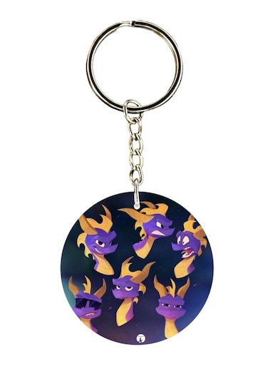 Double Sided Spyro Printed Keychain