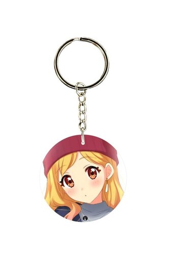 Double Sided Girl Printed Keychain