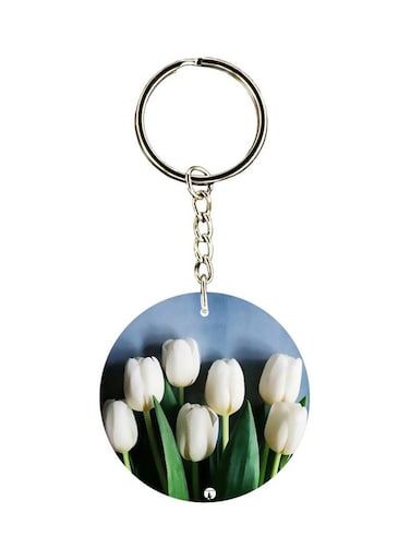 Flower Printed Keychain