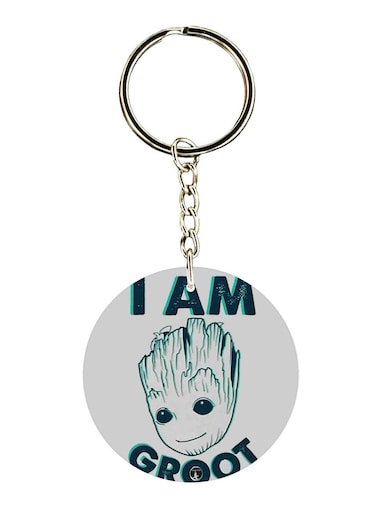 Double Sided Groot Printed Keychain