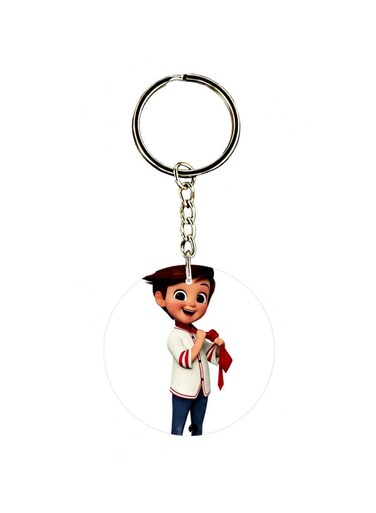 Cartoon Themed Single Sided Keychain