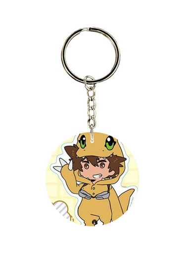Anime Digimon Printed Plastic Keychain