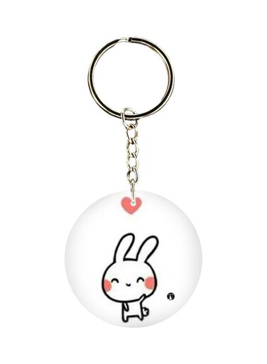 Cartoon Printed Double Sided Keychain